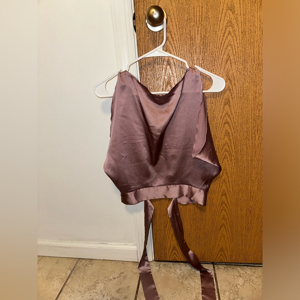 SHEIN rose gold top